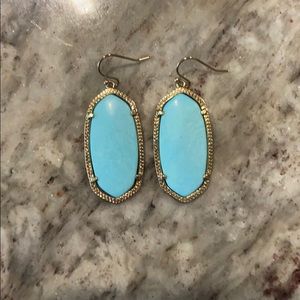 Kendra Scott “ELLE” earring in silver/turquoise